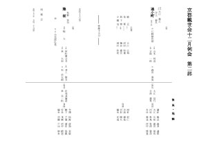 京都観世会12月例会　第二部